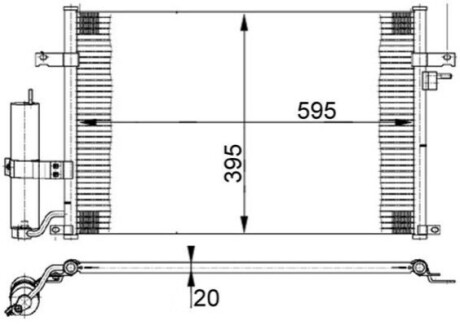 КОНДЕНСАТОР MAHLE / KNECHT AC384000S