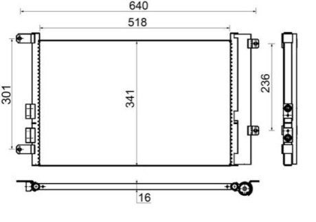 Радiатор кондицiонера MAHLE / KNECHT AC 401 000S