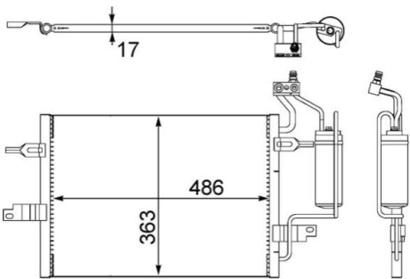 КОНДЕНСАТОР MAHLE / KNECHT AC404000S (фото 1)