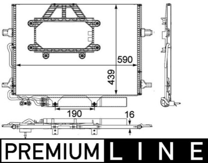 ЛІНІЙНИЙ КОНДЕНСАТОР BEHR PREMIUM MAHLE / KNECHT AC453000P