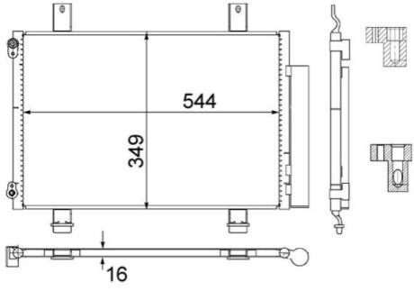 Конденсер кондиционера MAHLE / KNECHT AC 456 000S