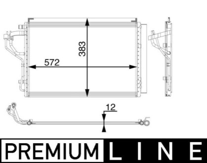 ЛІНІЙНИЙ КОНДЕНСАТОР BEHR PREMIUM MAHLE / KNECHT AC55000P