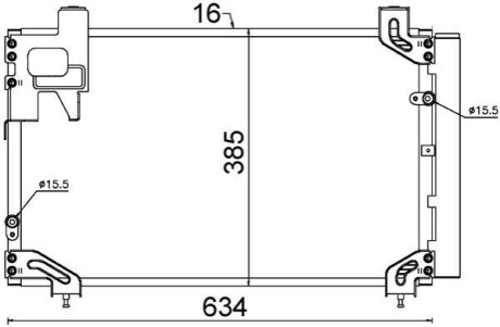 Радіатор кондиціонера MAHLE / KNECHT AC711000S