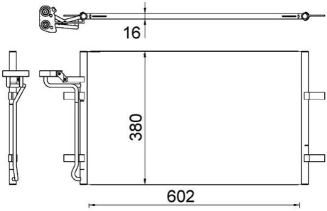 Конденсатор, система кондиціонування повітря MAHLE / KNECHT AC725000S