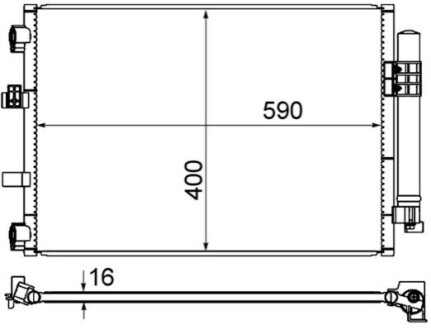 КОНДЕНСАТОР MAHLE / KNECHT AC861000S