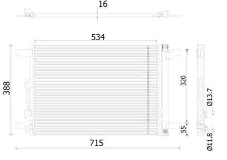 Конденсер кондиціонера MAHLE / KNECHT AC 915 000S