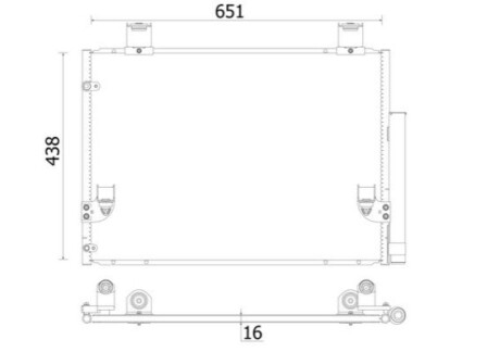 Конденсатор, система кондиціонування повітря MAHLE / KNECHT AC929000S