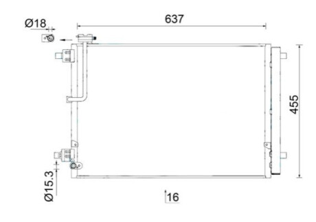 Конденсатор, система кондиціонування повітря MAHLE / KNECHT AC949000S