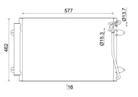 Радіатор кондиціонера MAHLE / KNECHT AC954000S