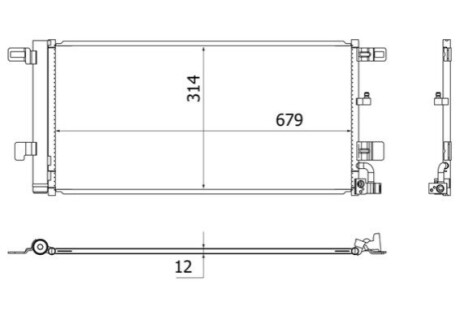 КОНДЕНСАТОР MAHLE / KNECHT AC 961 000S (фото 1)