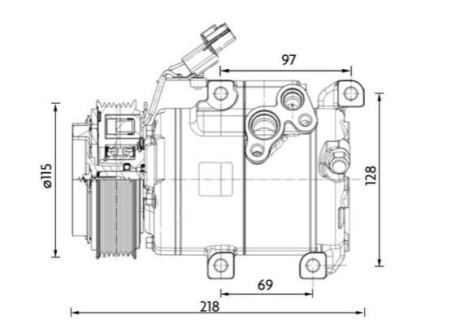 Компресор кондицiонера MAHLE / KNECHT ACP 1467 000P