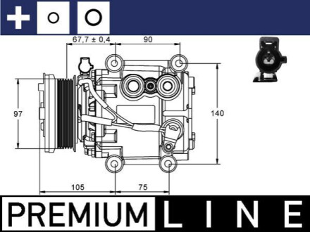 Компресор кондицiонера MAHLE / KNECHT ACP 848 000P