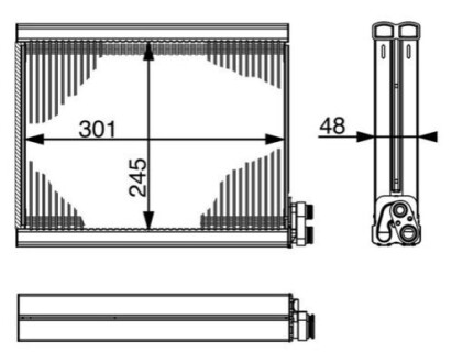 Випарник кондицiонера MAHLE / KNECHT AE 71 000S