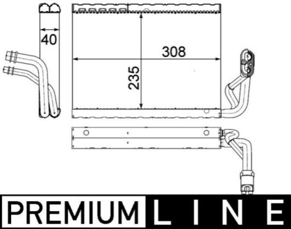 PAROWNIK KLIMATYZACJI BEHR PREMIUM LINE MAHLE / KNECHT AE91000P