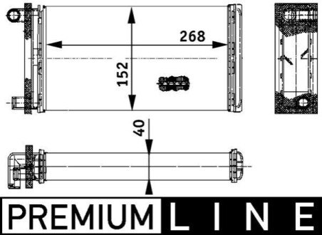 НАГРІВАЛЬНИК BEHR PREMIUM LINE MAHLE / KNECHT AH121000P