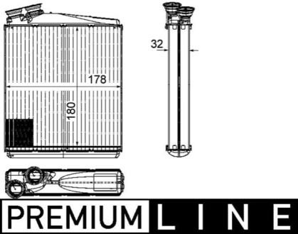 Теплообменник, отопление салона MAHLE / KNECHT AH 192 000P