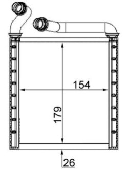 Радіатор пічки VW GOLF 5 04-/PASSAT 05- MAHLE / KNECHT AH223000S