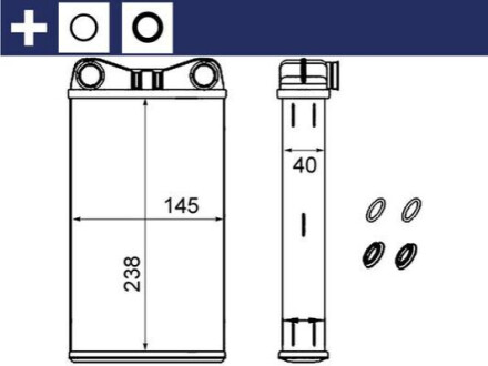 NAGRZEWNICA AUDI A4 00-08 MAHLE / KNECHT AH239000S