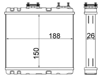 Радіатор пічки MAHLE / KNECHT AH 247 000S