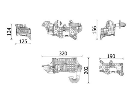 НАБІР РАДІАТОР + КЛАПАН EGR.BEHR PREMIUM L MAHLE / KNECHT CE43000P