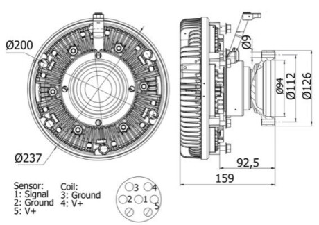 Муфта вентилятора, RVI PREMIUM 2(05-) MAHLE / KNECHT CFC 100 000S