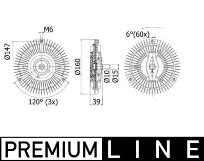 SPRZEGLO WISKOTYCZNE BEHR PREMIUM LINE MAHLE / KNECHT CFC265000P