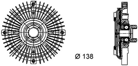 Муфта, вентилятор радіатора MAHLE / KNECHT CFC61000P