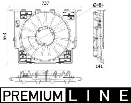 ВЕНТИЛЯТОР РАДІАТОРА BEHR PREMIUM LINE MAHLE / KNECHT CFF534000P