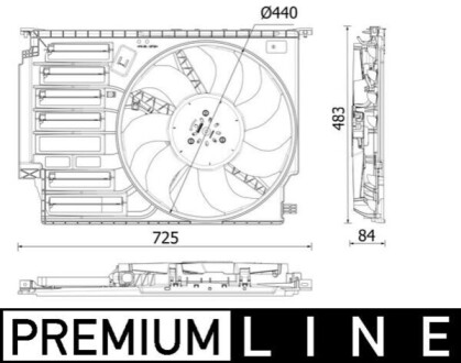 ВЕНТИЛЯТОР РАДІАТОРА BEHR PREMIUM LINE MAHLE / KNECHT CFF547000P