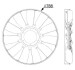 Wiatrak wentylatora (Å›r. 750 mm, iloÅ›Ä‡ Å‚opat 11) pasuje do: MAN TGA, TGS I, TGX I D2066LF01-D3876LF02 04.00- MAHLE / KNECHT CFW 36 000P (фото 2)