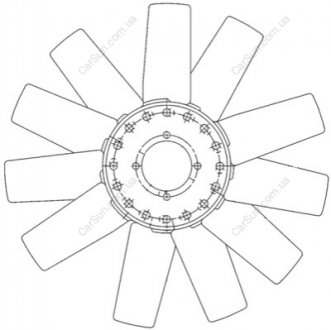 Крильчатка вентилятора, система охолодження двигуна MAHLE / KNECHT CFW 73 000P