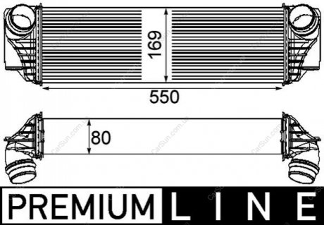 INTERCOOLER BEHR PREMIUM LINE MAHLE / KNECHT CI185000P (фото 1)