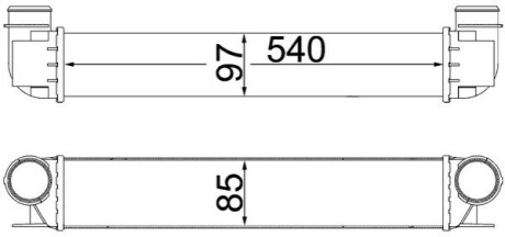 Радіатор інтеркулера E39 520d/525d/530d 98-04 MAHLE / KNECHT CI338000S