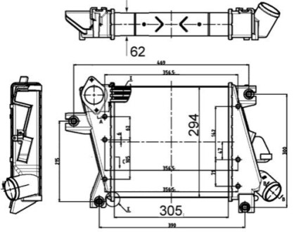 Радіатор наддуву MAHLE / KNECHT CI508000S