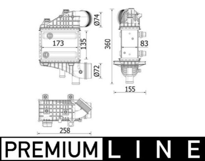 INTERCOOLER BEHR PREMIUM LINE MAHLE / KNECHT CI552000P