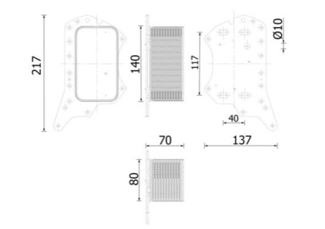 ОХОЛОДЖУВАЧ ОЛІЇ MAHLE / KNECHT CLC275000S