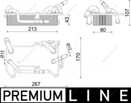 МАСЛООХОЛОДЖУВАЧ BEHR PREMIUM LINE MAHLE / KNECHT CLC 284 000P