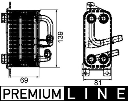 Охолоджувач оливи, моторна олива MAHLE / KNECHT CLC66000P