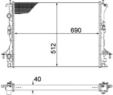 Радіатор охолодження MAHLE / KNECHT CR1092000P