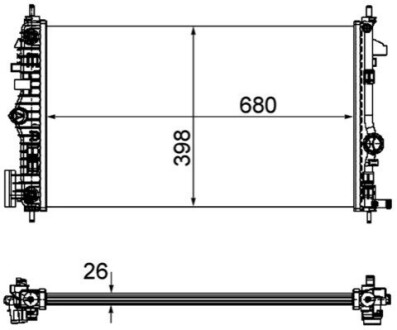 Радіатор охолодження MAHLE / KNECHT CR1103000P