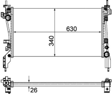 Радіатор охолодження MAHLE / KNECHT CR1122000P