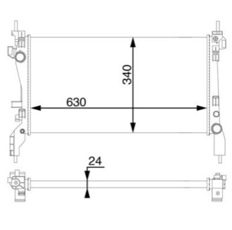 Радіатор, система охолодження двигуна MAHLE / KNECHT CR1122000S