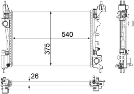 Радіатор охолодження MAHLE / KNECHT CR 1182 000P