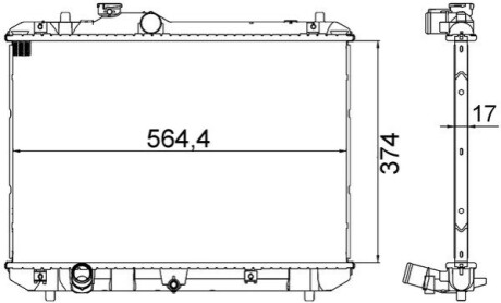 Радіатор охолодження MAHLE / KNECHT CR1194000S