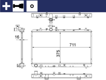 КУЛЕР ДЛЯ ВОДИ MAHLE / KNECHT CR1314000S