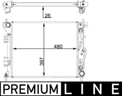 CHLODNICA WODY BEHR PREMIUM LINE MAHLE / KNECHT CR1405000P