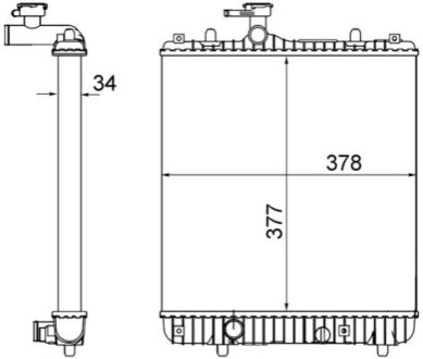 КУЛЕР ДЛЯ ВОДИ MAHLE / KNECHT CR1495001S