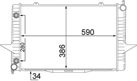 Радіатор охолодження MAHLE / KNECHT CR 1544 000S