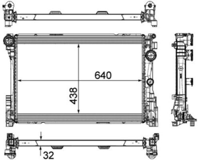 Радіатор охолодження MAHLE / KNECHT CR1684000P