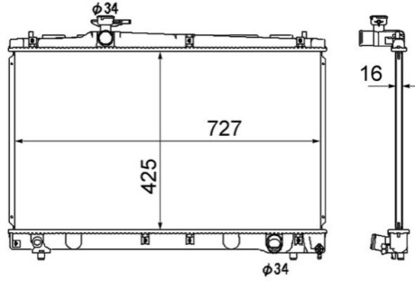 КУЛЕР ДЛЯ ВОДИ MAHLE / KNECHT CR1866000S